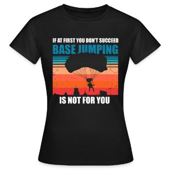 Base Jumping - Frauen T-Shirt - Schwarz - Vorne - AI Model Female 172 dark (172cm)