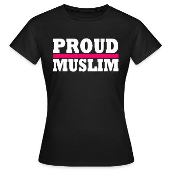 Proud muslim - Frauen T-Shirt - Schwarz - Vorne - AI Model Female 172 dark (172cm)