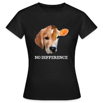 No difference Vegan - T-shirt Femme - noir - Devant - AI Model Female 172 dark (172cm)