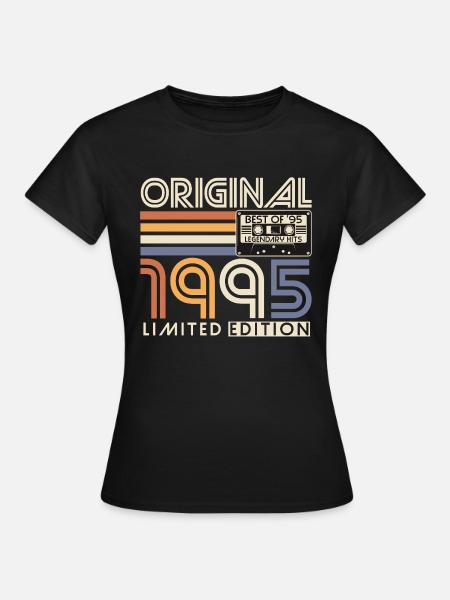 1995 Vintage Vintage Retro Birthday Gift - Women's T-Shirt - black