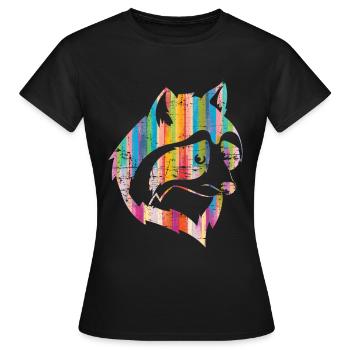 Ratons laveurs cadeau raton laveur - T-shirt Femme - noir - Devant - AI Model Female 172 dark (172cm)