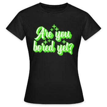 Êtes-vous ennuyé mais rétro - T-shirt Femme - noir - Devant - AI Model Female 172 dark (172cm)
