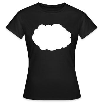 Wolke - Denkblase - Frauen T-Shirt - Schwarz - Vorne - AI Model Female 172 dark (172cm)