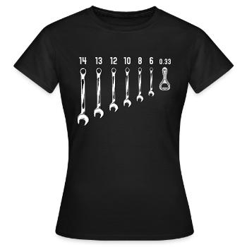 Outil De bière 0.33 Clé - T-shirt Femme - noir - Devant - AI Model Female 172 dark (172cm)
