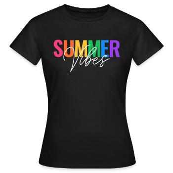 AMBIANCES D’ÉTÉ - SENTIMENTS - T-shirt Femme - noir - Devant - AI Model Female 172 dark (172cm)