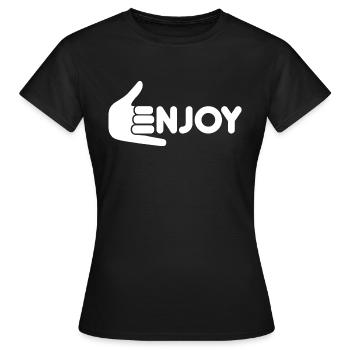 Enjoy - Women's T-Shirt - black - Front - AI Model Female 172 dark (172cm)