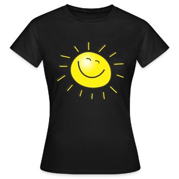 rainbow sun clouds weather rainbow sun cloud50 - Women's T-Shirt - black - Front - AI Model Female 172 dark (172cm)