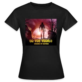 Auf den Trails - Frauen T-Shirt - Schwarz - Vorne - AI Model Female 172 dark (172cm)