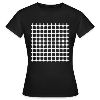 Hermann Grille Perception Illusion Optique Cadeau - T-shirt Femme - noir - Devant - AI Model Female 172 dark (172cm)