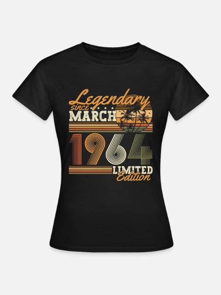 Legendarisch sinds maart 1964 Vintage verjaardag - Vrouwen T-shirt - zwart