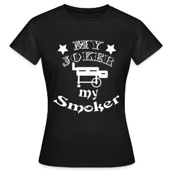 Joker Smoker - Frauen T-Shirt - Schwarz - Vorne - AI Model Female 172 dark (172cm)