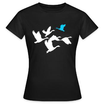 Inspirational Swim Against The Current Anti - Women's T-Shirt - black - Front - AI Model Female 172 dark (172cm)