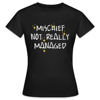 Unfug nicht wirklich geschafft lustig sarkastisch - Frauen T-Shirt - Schwarz - Vorne - AI Model Female 172 dark (172cm)