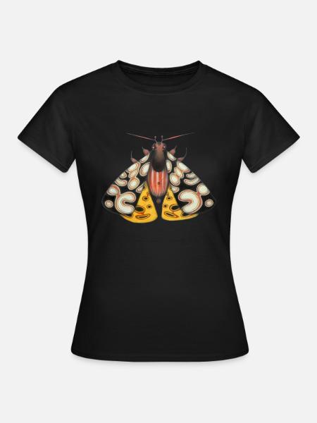 Moth schwarz und gelb - Frauen T-Shirt - Schwarz