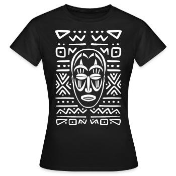 TRIBAL MASK - T-shirt Femme - noir - Devant - AI Model Female 172 dark (172cm)
