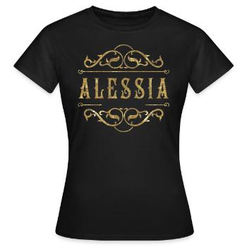 Alessia gold - Frauen T-Shirt - Schwarz - Vorne - AI Model Female 172 dark (172cm)