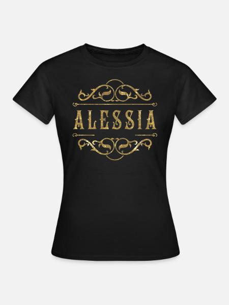 Alessia gold - Frauen T-Shirt - Schwarz