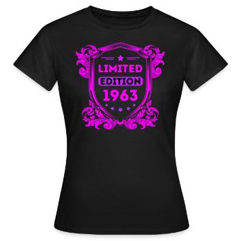 1963 - Women's T-Shirt - black - Front - AI Model Female 172 dark (172cm)