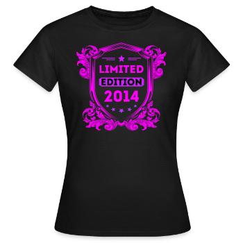 2014 - Women's T-Shirt - black - Front - AI Model Female 172 dark (172cm)