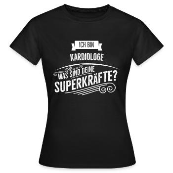 Kardiologe - Frauen T-Shirt - Schwarz - Vorne - AI Model Female 172 dark (172cm)