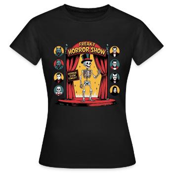 Freaky Horror Show - Women's T-Shirt - black - Front - AI Model Female 172 dark (172cm)