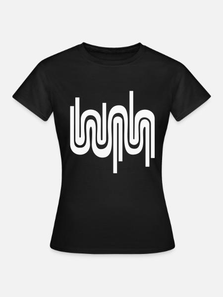 Abstrakte Welle / 70er Jahre Muster - Frauen T-Shirt - Schwarz