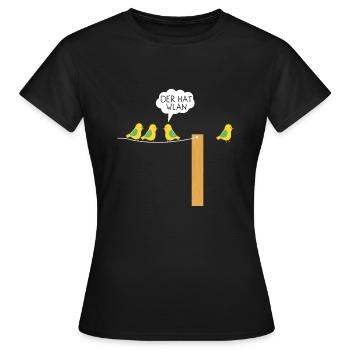 Der hat WLAN - Frauen T-Shirt - Schwarz - Vorne - AI Model Female 172 dark (172cm)