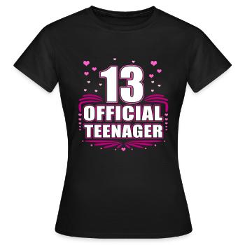 13 Official Teenagers – 13 Years Birthday - Women's T-Shirt - black - Front - AI Model Female 172 dark (172cm)