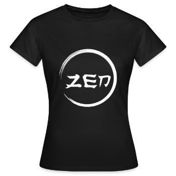 enso spiritualité zen bouddhisme - T-shirt Femme - noir - Devant - AI Model Female 172 dark (172cm)