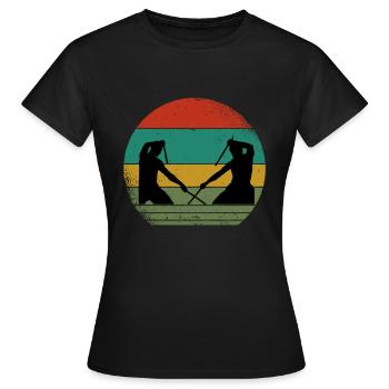 Escrima Arnis Kali - Frauen T-Shirt - Schwarz - Vorne - AI Model Female 172 dark (172cm)