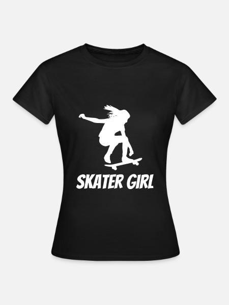 Skater girl skateboard girl woman driver - Women's T-Shirt - black