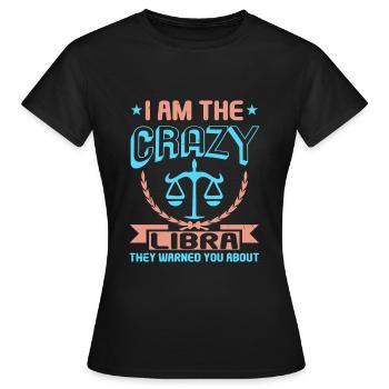 Sternzeichen Waage - Frauen T-Shirt - Schwarz - Vorne - AI Model Female 172 dark (172cm)