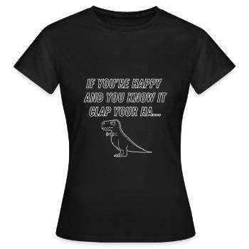 Dino - Citation drôle - T-shirt Femme - noir - Devant - AI Model Female 172 dark (172cm)