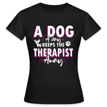 Chihuahua - T-shirt Femme - noir - Devant - AI Model Female 172 dark (172cm)