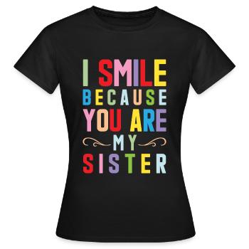 Sister Sisters - Women's T-Shirt - black - Front - AI Model Female 172 dark (172cm)