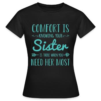 Sister Sisters - Women's T-Shirt - black - Front - AI Model Female 172 dark (172cm)