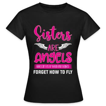 Sister Sisters - Women's T-Shirt - black - Front - AI Model Female 172 dark (172cm)
