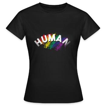 Queer - T-shirt Femme - noir - Devant - AI Model Female 172 dark (172cm)