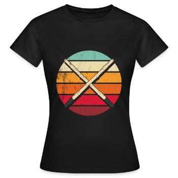 Vintage Eskrima Kali Arnis Sparring Escrima Stöcke - Frauen T-Shirt - Schwarz - Vorne - AI Model Female 172 dark (172cm)