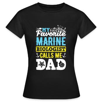 Marine Biology Science My Favorite Marine - Frauen T-Shirt - Schwarz - Vorne - AI Model Female 172 dark (172cm)