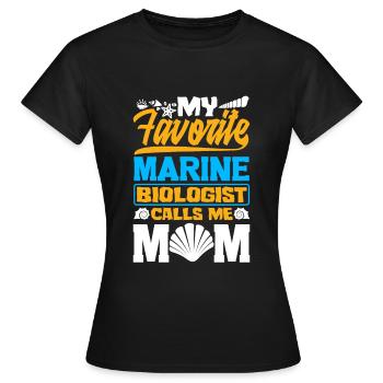 Marine Biology Science My Favorite Marine - Frauen T-Shirt - Schwarz - Vorne - AI Model Female 172 dark (172cm)