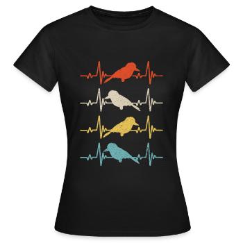 Kookaburra Birder Ornithologie ornithologique - T-shirt Femme - noir - Devant - AI Model Female 172 dark (172cm)