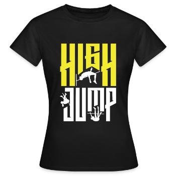 Saut en hauteur Sauteur Athlétisme - T-shirt Femme - noir - Devant - AI Model Female 172 dark (172cm)