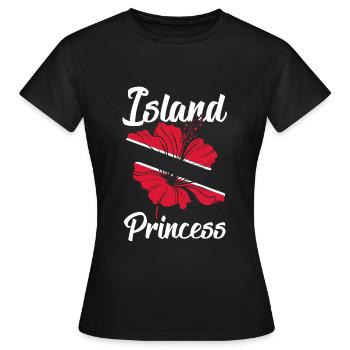 Trinité-et-Tobago Drapeau île de Trinité-et-Tobago - T-shirt Femme - noir - Devant - AI Model Female 172 dark (172cm)
