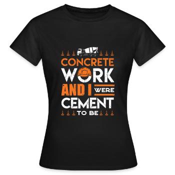 Finisseur de béton Bétonnière Travaux de béton - T-shirt Femme - noir - Devant - AI Model Female 172 dark (172cm)