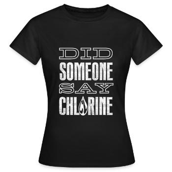 Pool Guy Cleaner Pool Service Quelqu’un a-t-il dit - T-shirt Femme - noir - Devant - AI Model Female 172 dark (172cm)