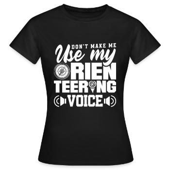 Course d’orientation ne me fait pas utiliser mon - T-shirt Femme - noir - Devant - AI Model Female 172 dark (172cm)
