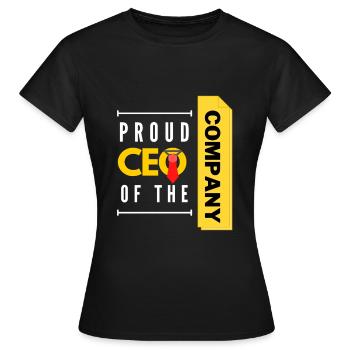 fier PDG de mon entreprise - T-shirt Femme - noir - Devant - AI Model Female 172 dark (172cm)
