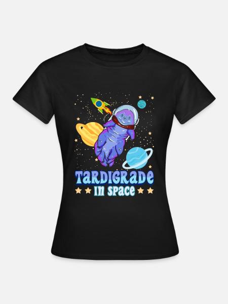 Bärtierchen im Weltraum Wasserbär - Frauen T-Shirt - Schwarz