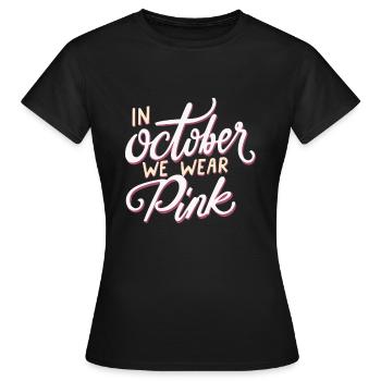 Cancer Du Sein Octobre Rose Ruban - T-shirt Femme - noir - Devant - AI Model Female 172 dark (172cm)